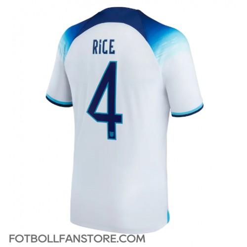 England Declan Rice #4 Hemma matchtröja VM 2022 Kortärmad Billigt